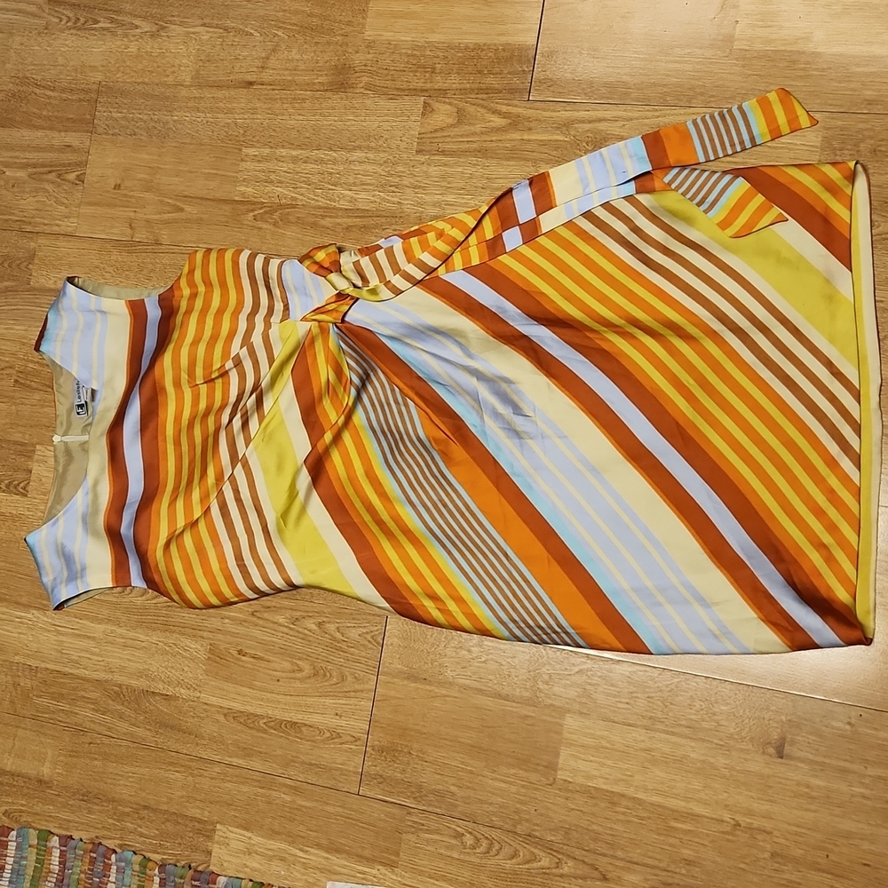 Leslie Fay silky striped dress sz 6